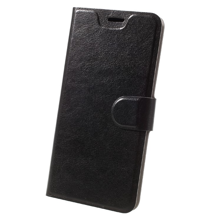 Crazy Horse Flip Leather Mobile Case for Motorola Moto X 2017 Built-in Steel Sheet - Black-3