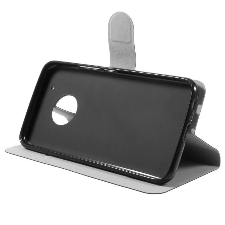 Crazy Horse Flip Leather Mobile Case for Motorola Moto X 2017 Built-in Steel Sheet - Black-4