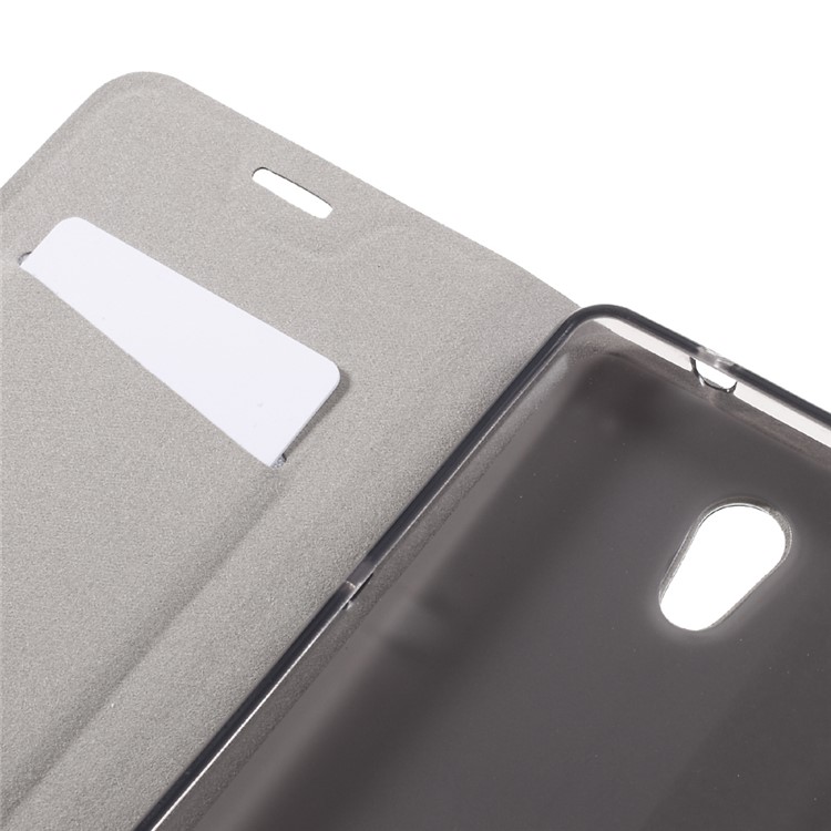 Crazy Horse Leather Card Slot Phone Casing for Lenovo P2 with Steel Sheet - Black-9