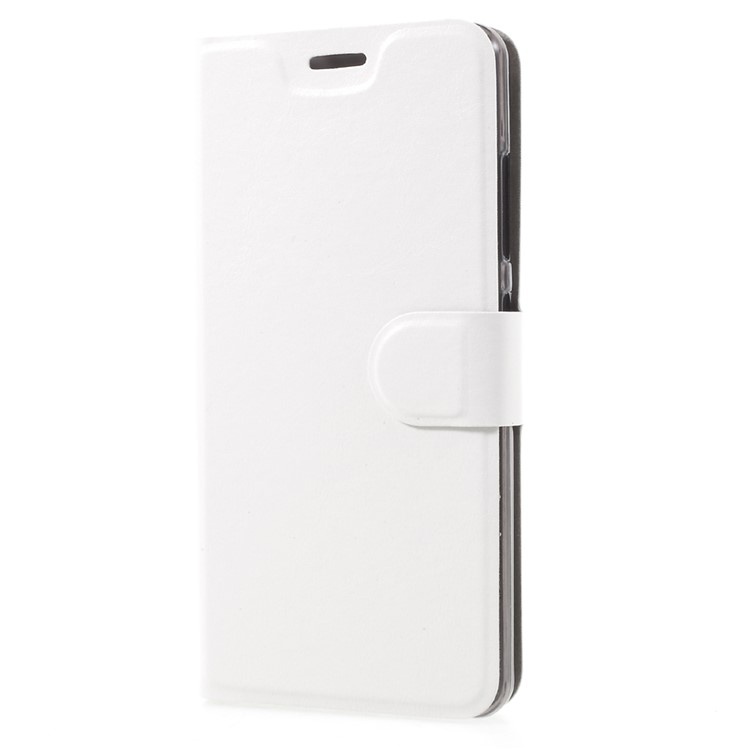 Crazy Horse Leather Card Slot Mobile Phone Shell for Lenovo P2 with Steel Sheet - White-2