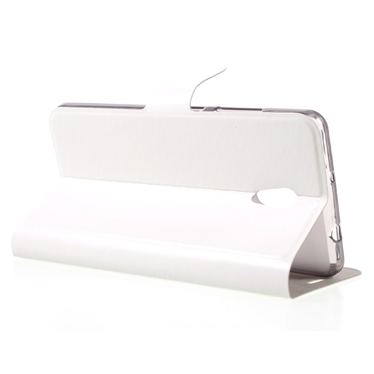 Crazy Horse Leather Card Slot Mobile Phone Shell for Lenovo P2 with Steel Sheet - White-5