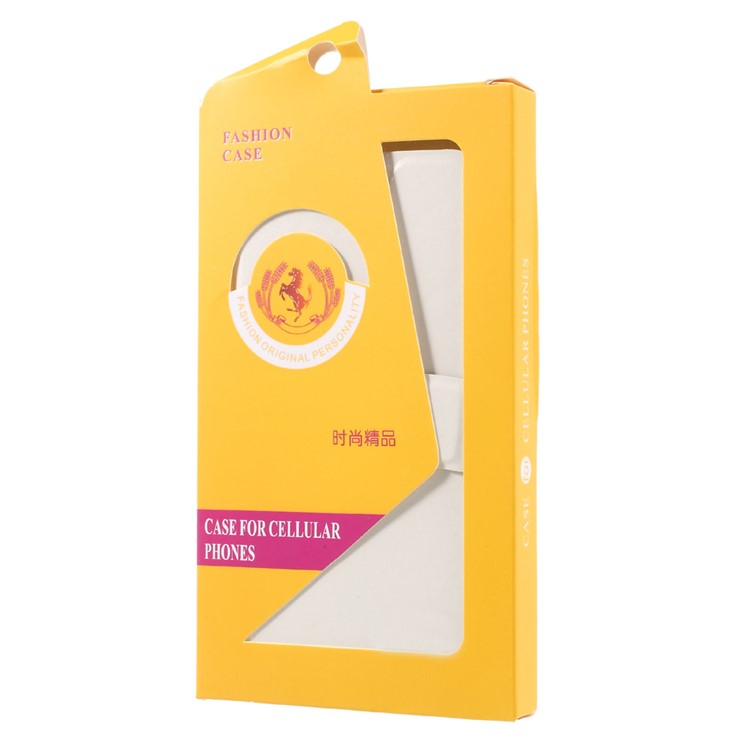 Crazy Horse Leather Card Slot Mobile Phone Shell for Lenovo P2 with Steel Sheet - White-7
