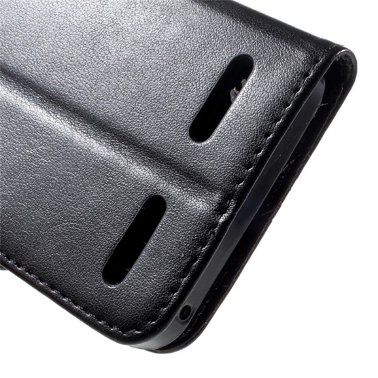 Imprint Butterfly Flower Wallet Leather Phone Case for Lenovo Vibe K5 / K5 Plus - Black-9