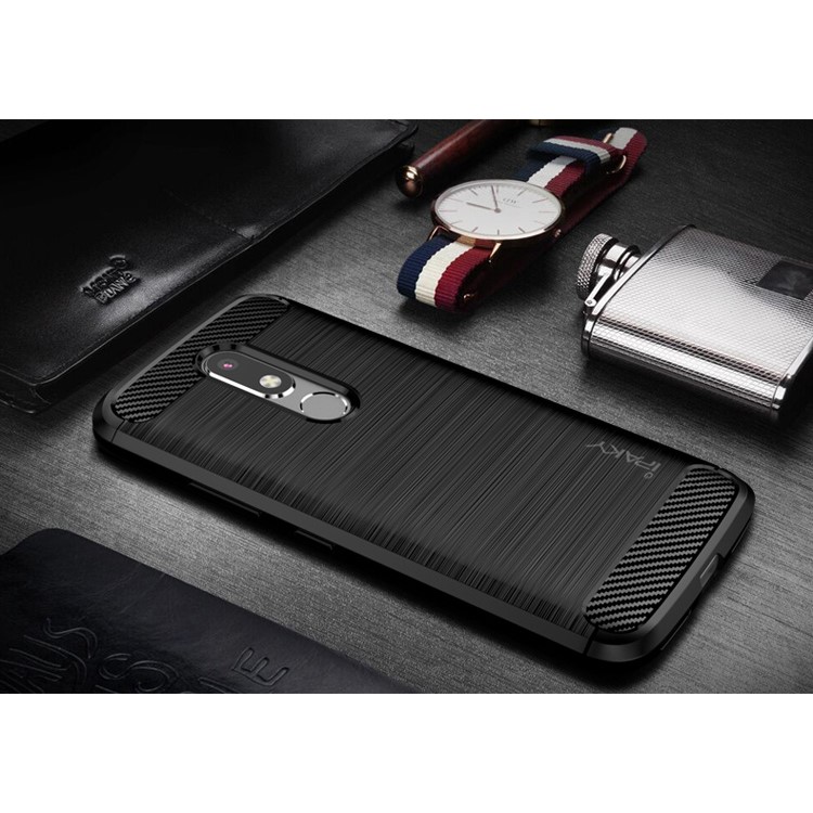 IPAKY for Motorola Moto M Brushed TPU Gel Cell Phone Case - Black-6