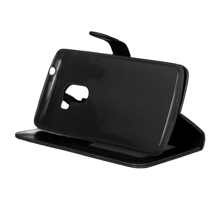 3 Card Slots Leather Flip Stand Phone Case for Lenovo Vibe X3 Lite/A7010/K4 Note - Black-5