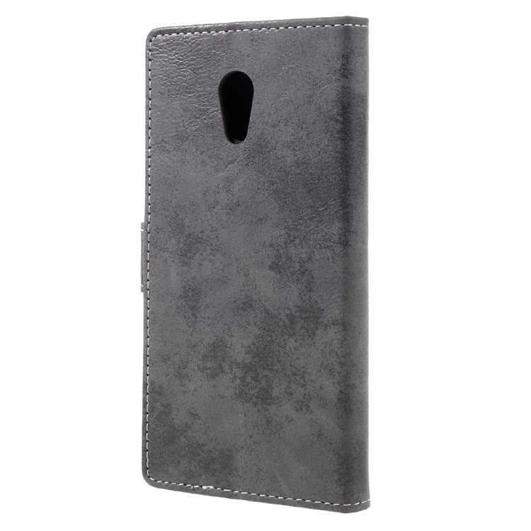 Vintage Wallet Leather Cell Phone Case for Lenovo P2 - Grey-2