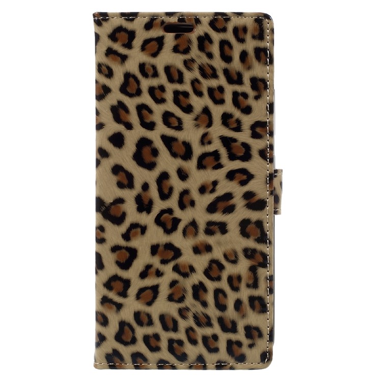 For Lenovo P2 Glossy Leopard PU Leather Wallet Case with Stand-3