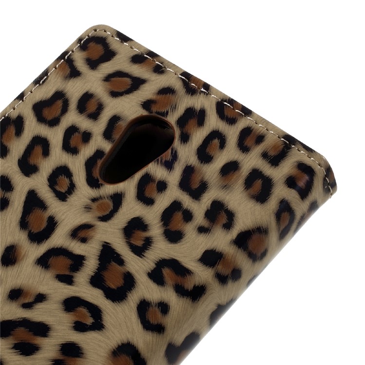For Lenovo P2 Glossy Leopard PU Leather Wallet Case with Stand-8
