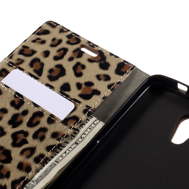 For Lenovo P2 Glossy Leopard PU Leather Wallet Case with Stand-9