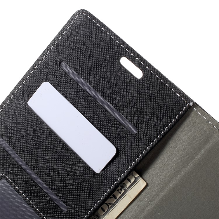 Cross Texture Wallet Flip Phone Case (PU Leather + TPU) for Lenovo P2 - Black-6