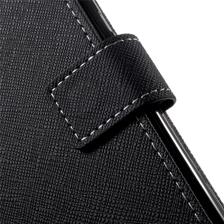 Cross Texture Wallet Flip Phone Case (PU Leather + TPU) for Lenovo P2 - Black-7