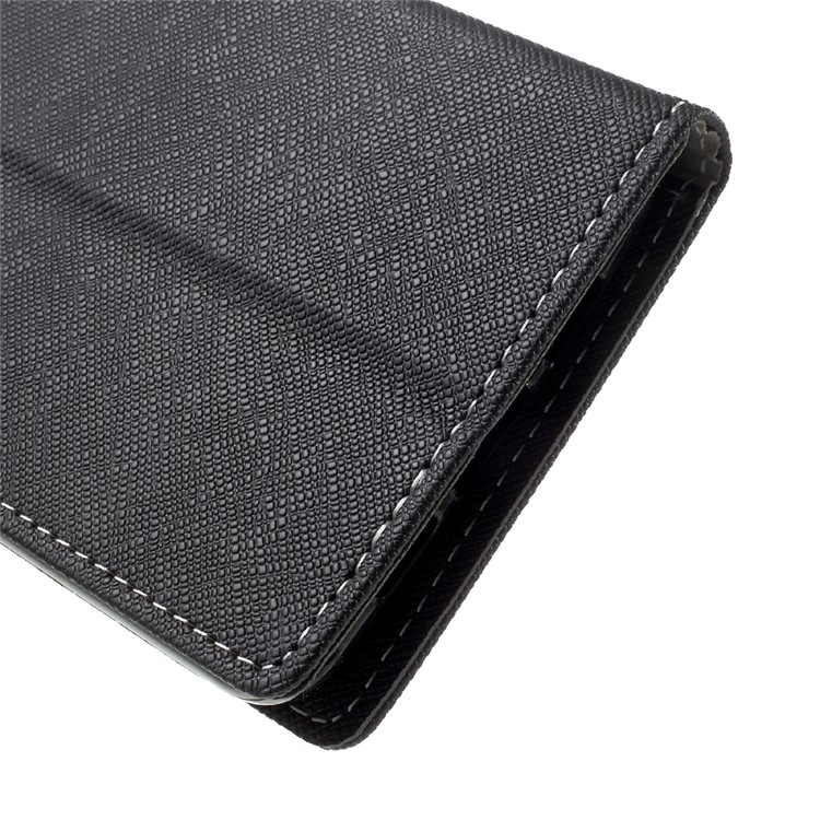 Cross Texture Wallet Flip Phone Case (PU Leather + TPU) for Lenovo P2 - Black-9