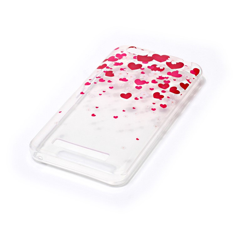 Patterned Clear IMD TPU Case for Lenovo Vibe C A2020 - Heart Pattern-2