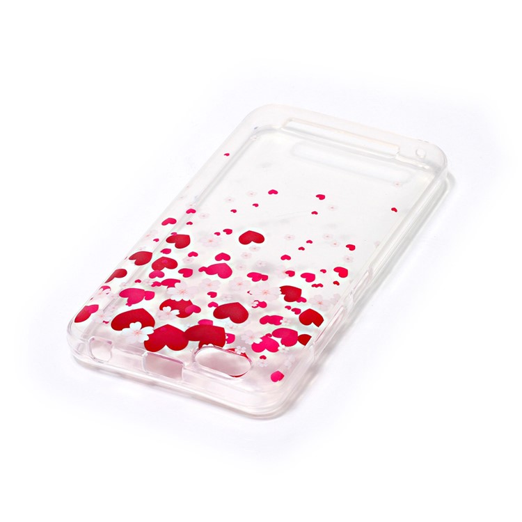 Patterned Clear IMD TPU Case for Lenovo Vibe C A2020 - Heart Pattern-3