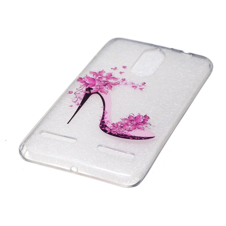 IMD Pattern Printing TPU Shell for Lenovo K6 / K6 Power - High-heeled Shoe with Flowers-2