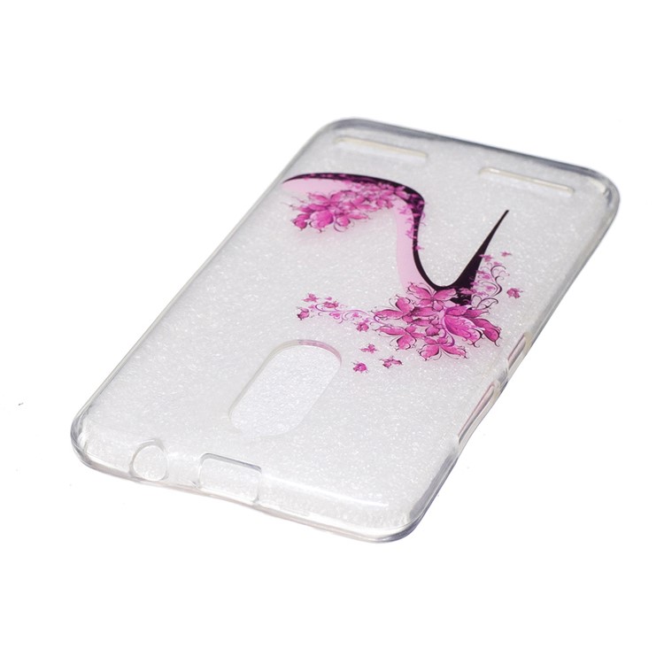IMD Pattern Printing TPU Shell for Lenovo K6 / K6 Power - High-heeled Shoe with Flowers-3