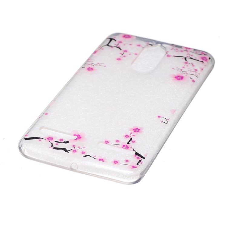 Impression du motif IMD TPU Phone Back Shell pour Lenovo K6 / K6 pouvoir - Plum Blossom-2