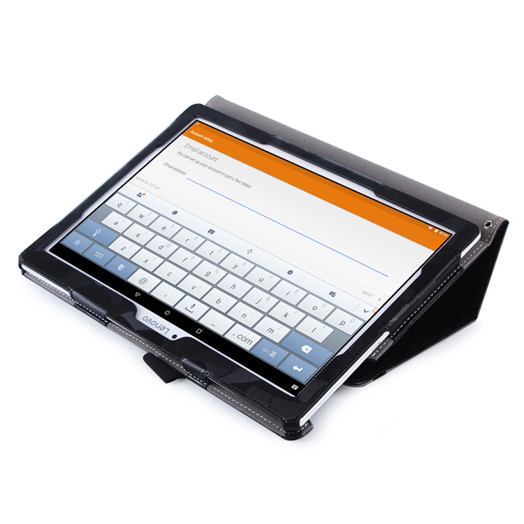 Leaves Pattern Leather Case for Lenovo Tab3 10 Business TB3-X70/Tab 10 TAB-X103F/Tab 2 A10-30 (X30F) A10-30F 10.1 - Black-5