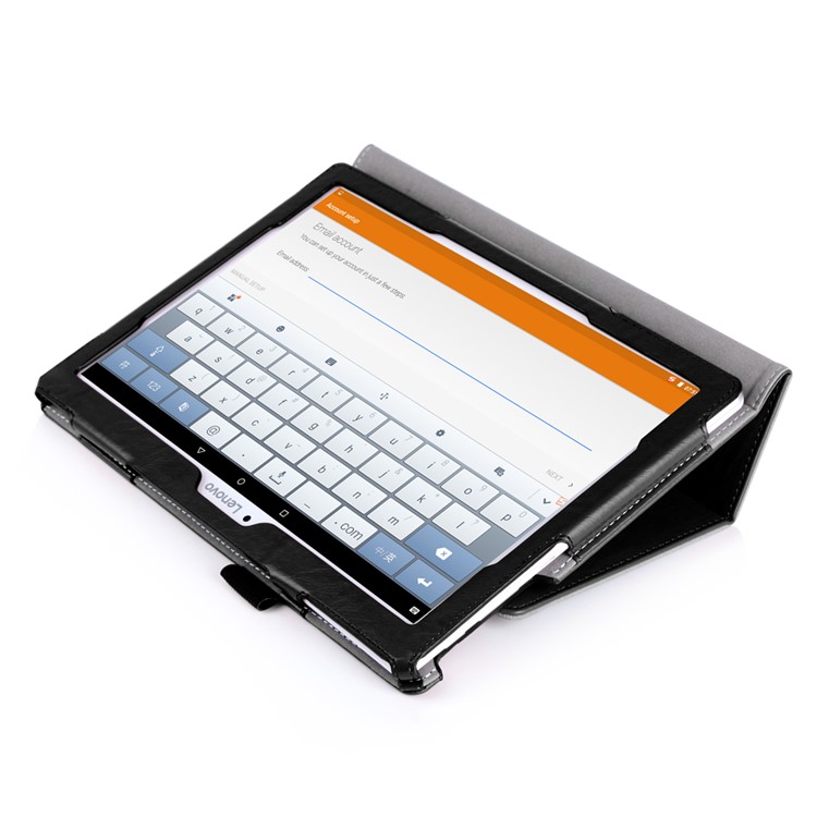 PU Leather Case for Lenovo Tab3 10 Business TB3-X70/Tab 10 TAB-X103F/Tab 2 A10-30 (X30F) A10-30F 10.1 - Black-6