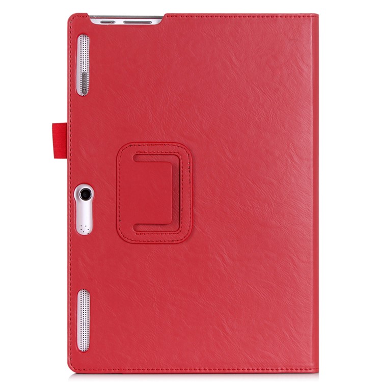 Stand Leather Cover for Lenovo Tab3 10 Business TB3-X70/Tab 10 TAB-X103F/Tab 2 X30F A10-30F 10.1 - Red-2