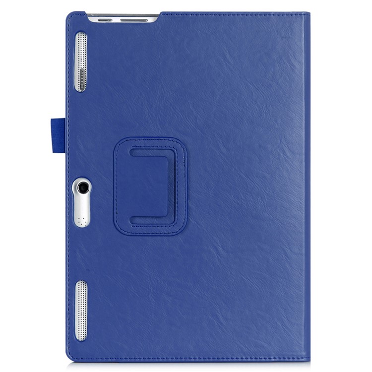 PU Caja de Tablet de cuero para Lenovo Tab3 10 Negocios TB3-X70 / Tab 10 TAB-X103F / Tab 2 X30F A10-30F 10.1 - Azul-2