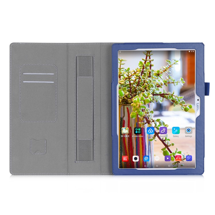 PU Caja de Tablet de cuero para Lenovo Tab3 10 Negocios TB3-X70 / Tab 10 TAB-X103F / Tab 2 X30F A10-30F 10.1 - Azul-3