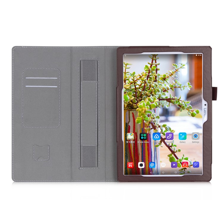 Leather Flip Cover for Lenovo Tab3 10 Business TB3-X70/Tab 10 TAB-X103F/Tab 2 A10-30 (X30F) A10-30F 10.1 - Brown-3