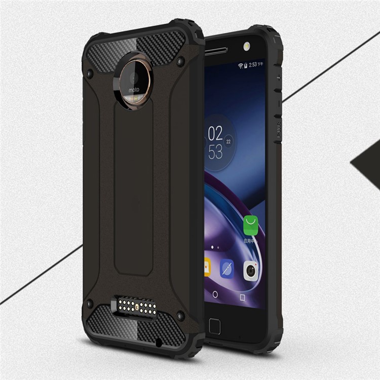 Armor Guard PC + TPU Hybrid Phone Casing for Motorola Moto Z - Black-1