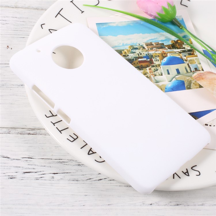 Rubberized PC Hard Phone Cover Shell for Motorola Moto G5 - White-3