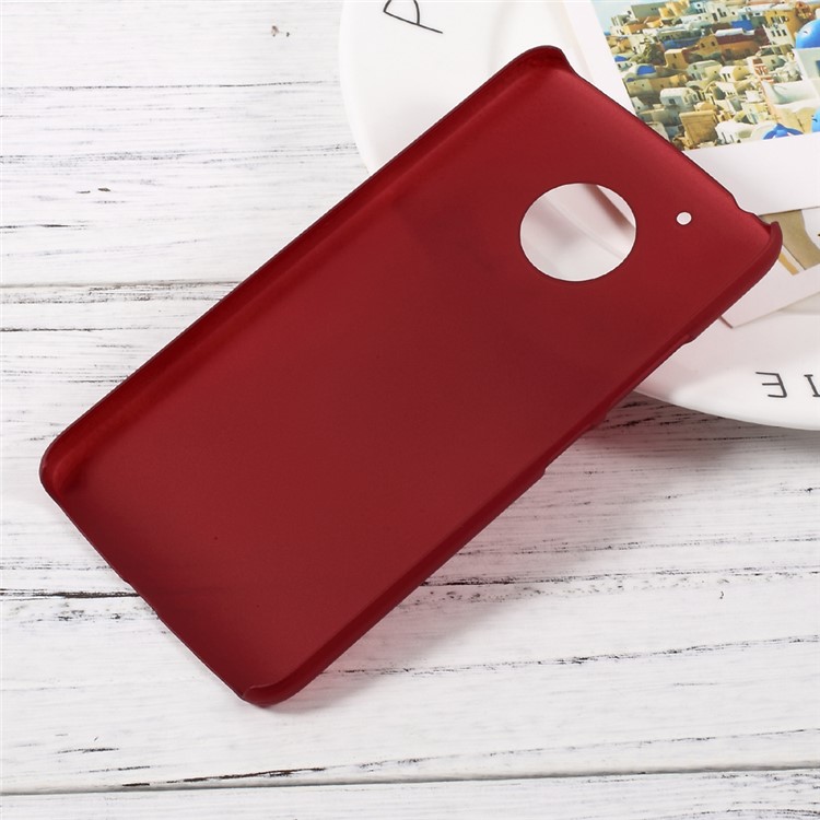Rubber Coating PC Hard Phone Casing for Motorola Moto G5 - Red-2