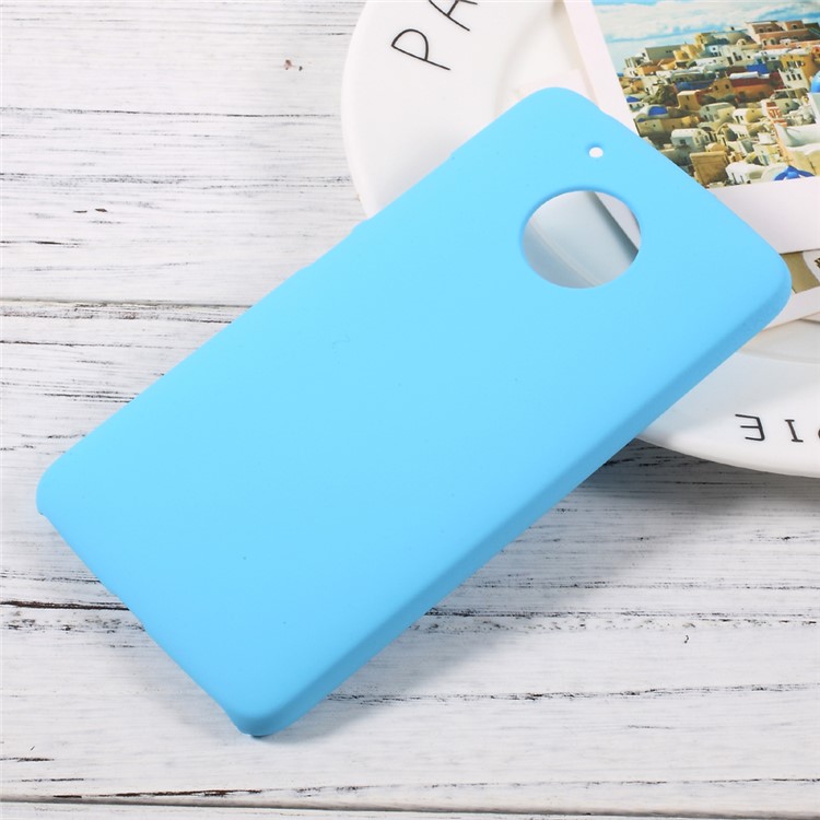 Rubberized PC Hard Case Mobile Accessory for Motorola Moto G5 - Baby Blue-1