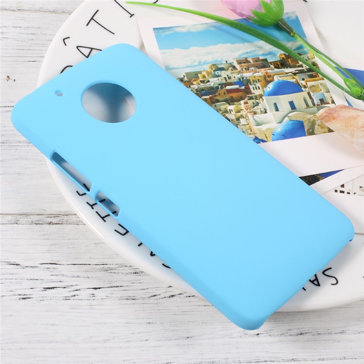 Rubberized PC Hard Case Mobile Accessory for Motorola Moto G5 - Baby Blue-3