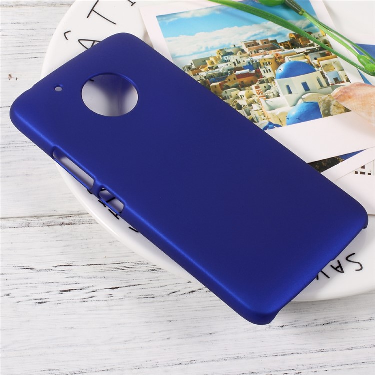 Rubberized PC Hard Phone Protective Cover Case for Motorola Moto G5 - Dark Blue-3
