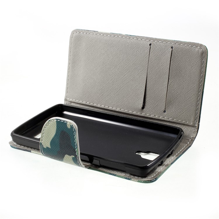 Pattern Printing Leather Wallet Phone Shell for Lenovo A1000 - Camouflage Pattern-7