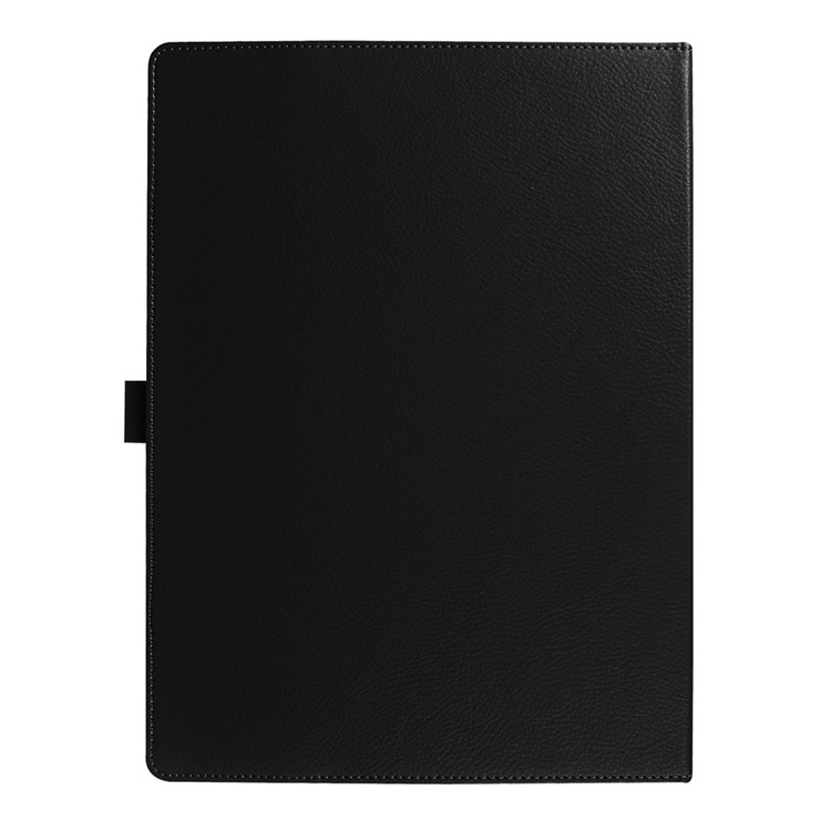 Litchi Grain Leather Folio Flip Case for Lenovo Yoga A12 Tablet and Keyboard - Black-3