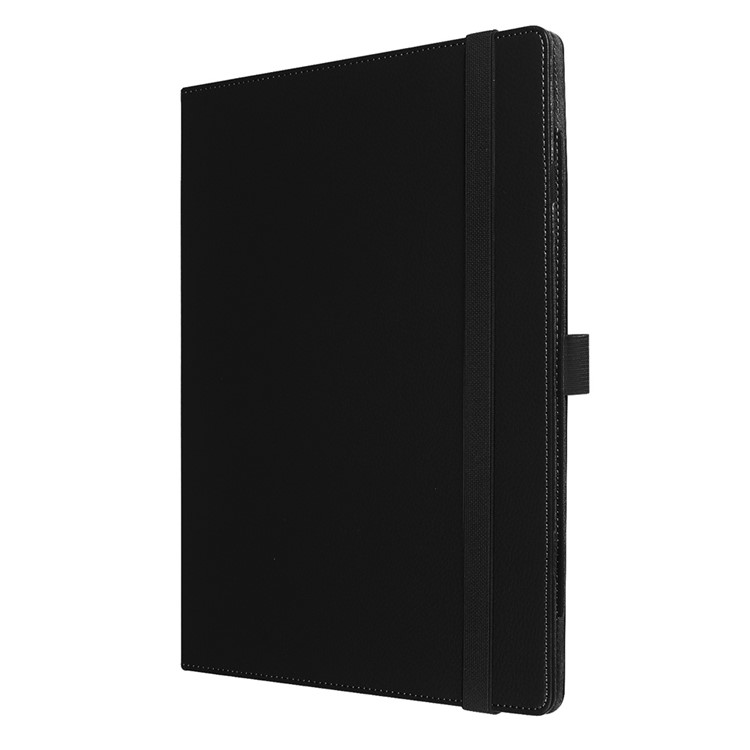 Litchi Grain Leather Folio Flip Case for Lenovo Yoga A12 Tablet and Keyboard - Black-5