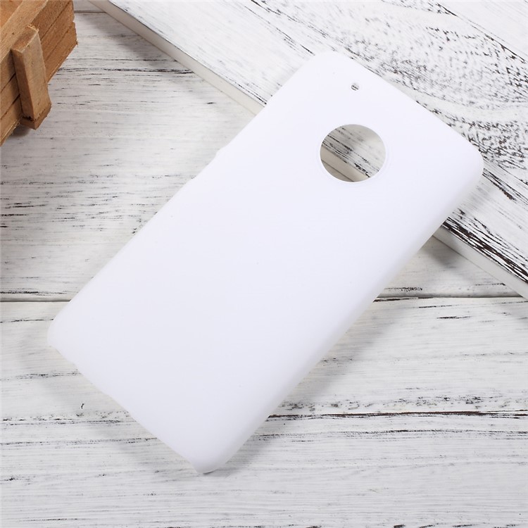 Rubberized PC Mobile Phone Case for Motorola Moto G5 Plus - White-1
