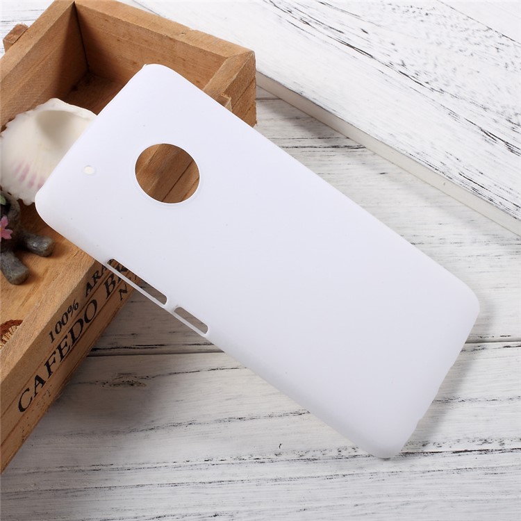 Rubberized PC Mobile Phone Case for Motorola Moto G5 Plus - White-2