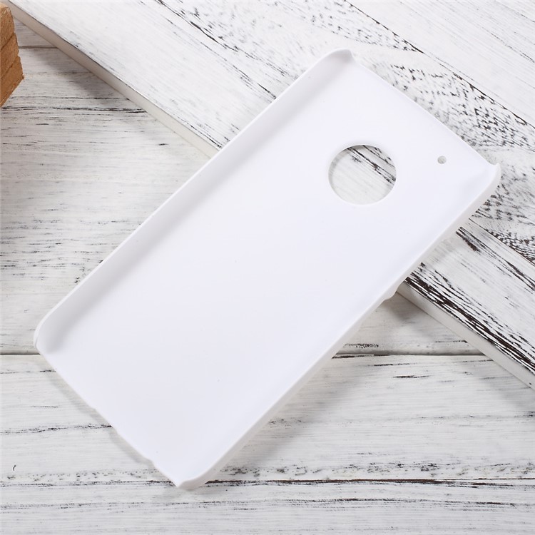 Rubberized PC Mobile Phone Case for Motorola Moto G5 Plus - White-4