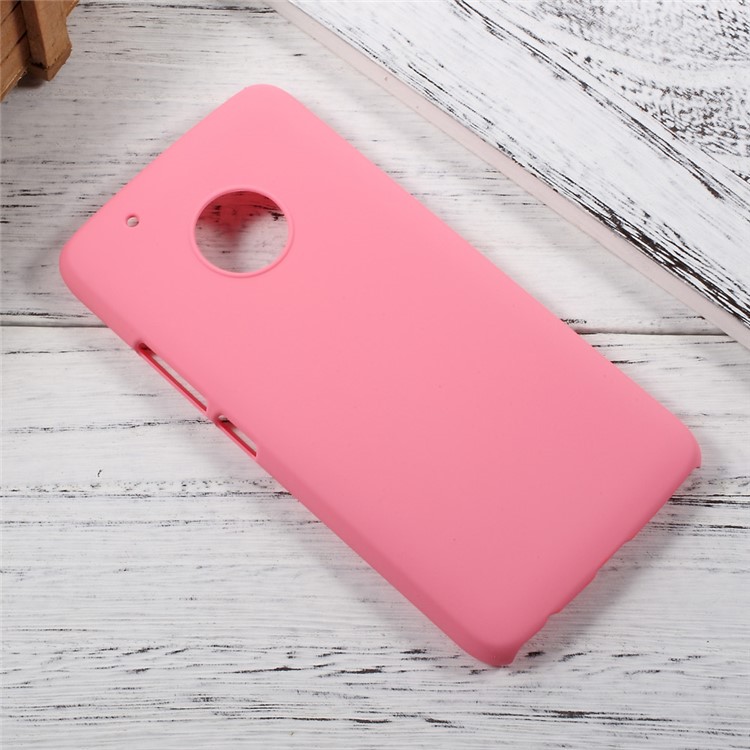 Hard Case Rubberized PC Mobile Cover for Motorola Moto G5 Plus - Pink-2