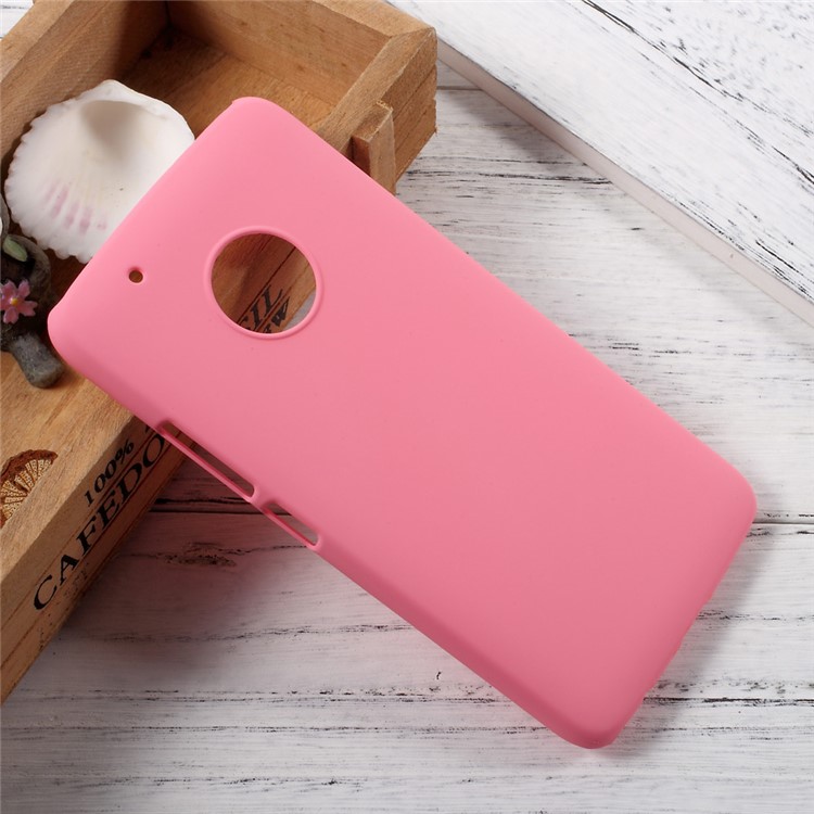 Hard Case Rubberized PC Mobile Cover for Motorola Moto G5 Plus - Pink-3