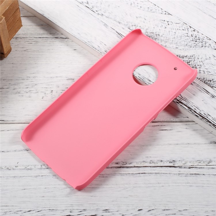 Hard Case Rubberized PC Mobile Cover for Motorola Moto G5 Plus - Pink-4
