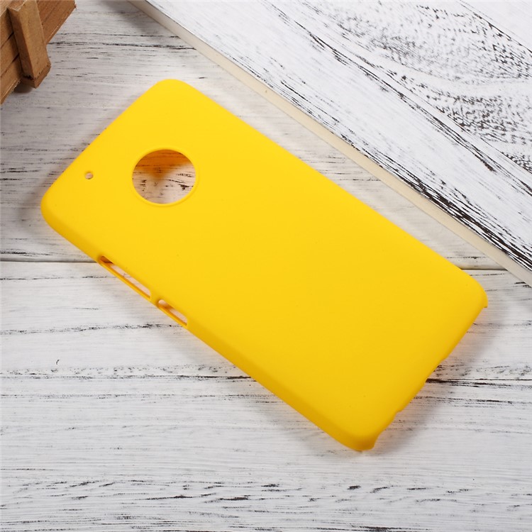 Mobile Accessory Rubberized PC Case for Motorola Moto G5 Plus - Yellow-2