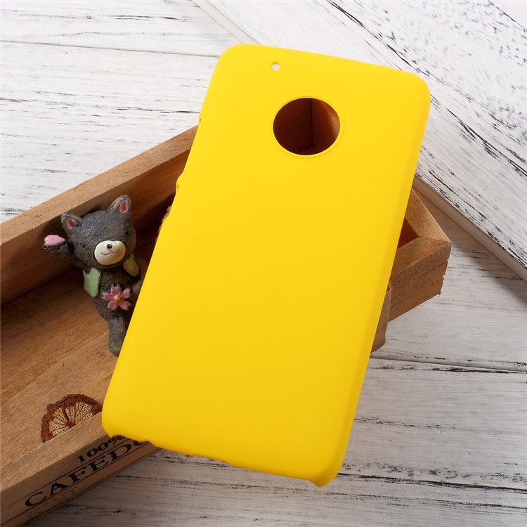 Mobile Accessory Rubberized PC Case for Motorola Moto G5 Plus - Yellow-3