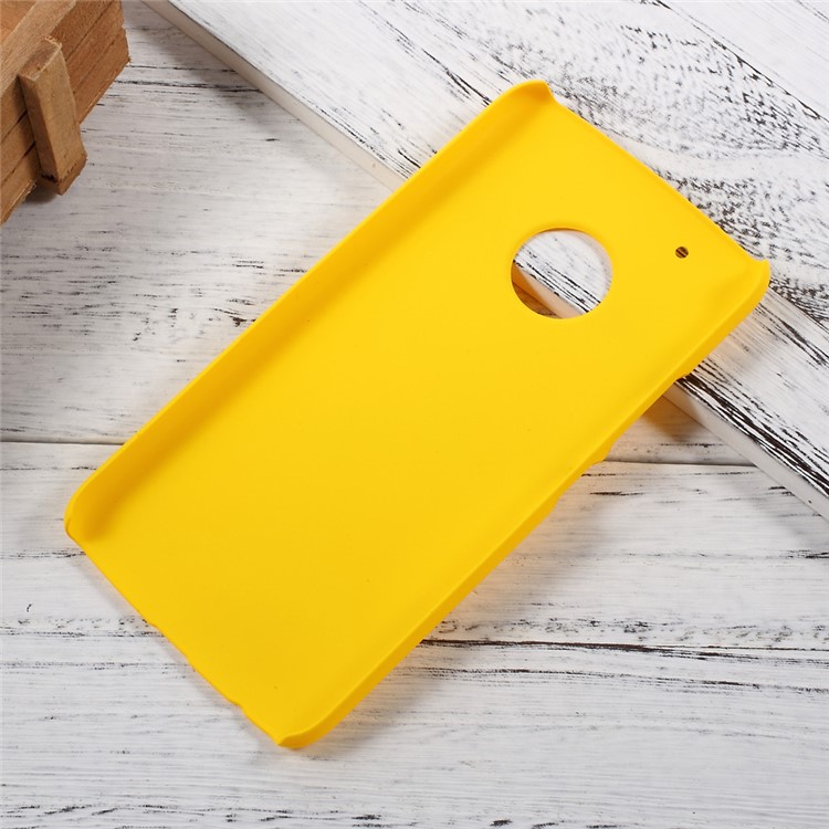 Mobile Accessory Rubberized PC Case for Motorola Moto G5 Plus - Yellow-4