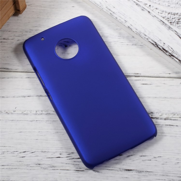 Rubber Coating Hard Protection Case for Motorola Moto G5 Plus - Dark Blue-2