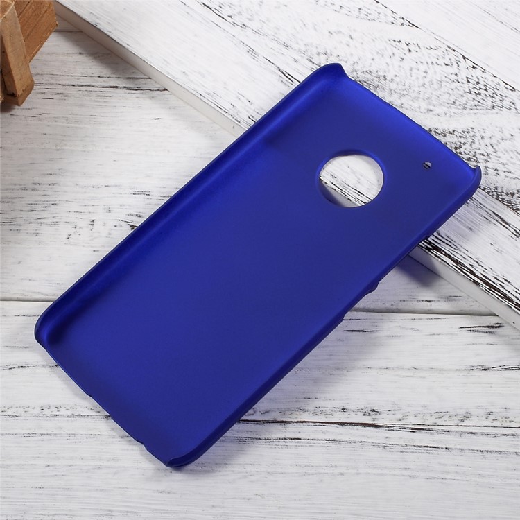Rubber Coating Hard Protection Case for Motorola Moto G5 Plus - Dark Blue-4