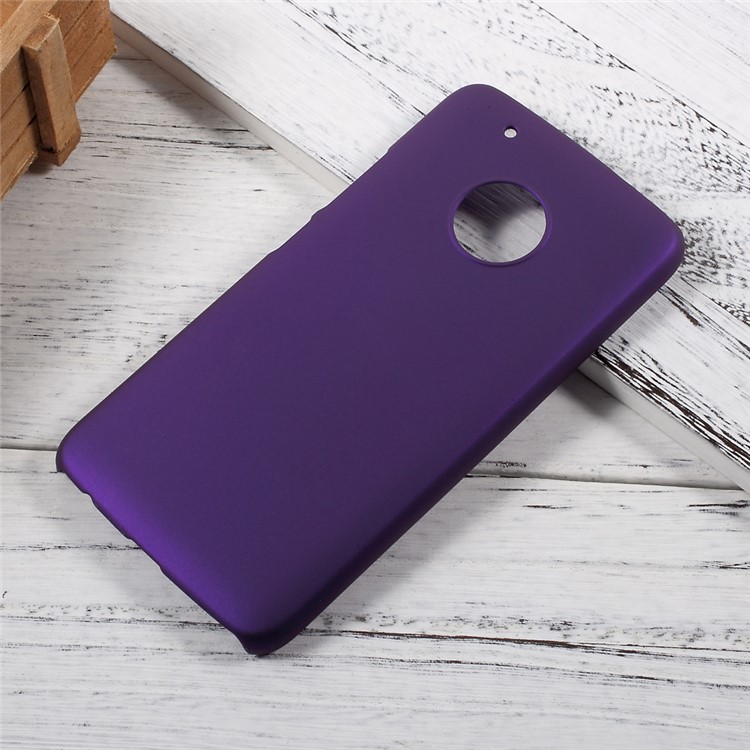 Rubberized PC Phone Case Accessory for Motorola Moto G5 Plus - Purple-1