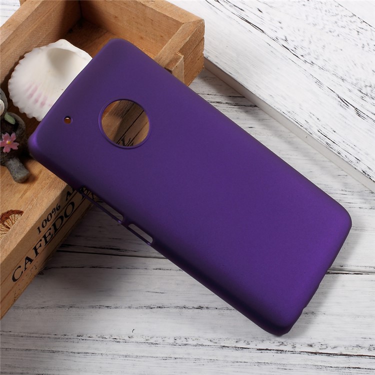 Rubberized PC Phone Case Accessory for Motorola Moto G5 Plus - Purple-2