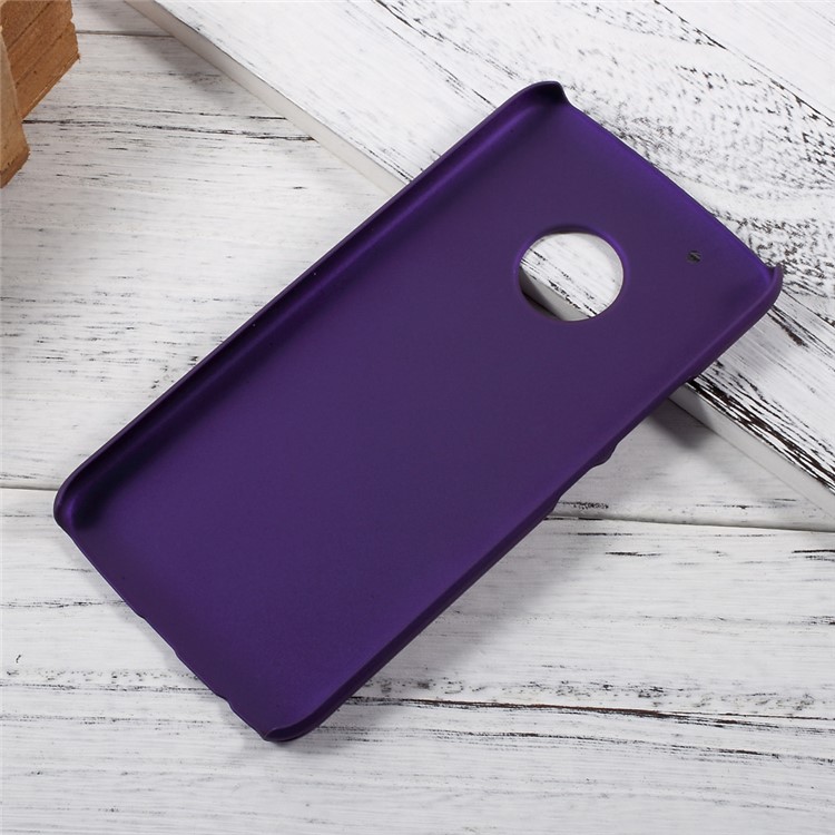 Rubberized PC Phone Case Accessory for Motorola Moto G5 Plus - Purple-4